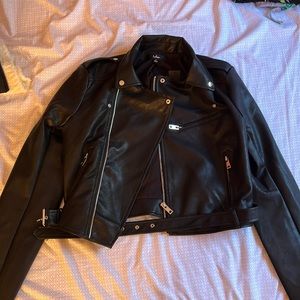 LULUS Black Leather Jacket